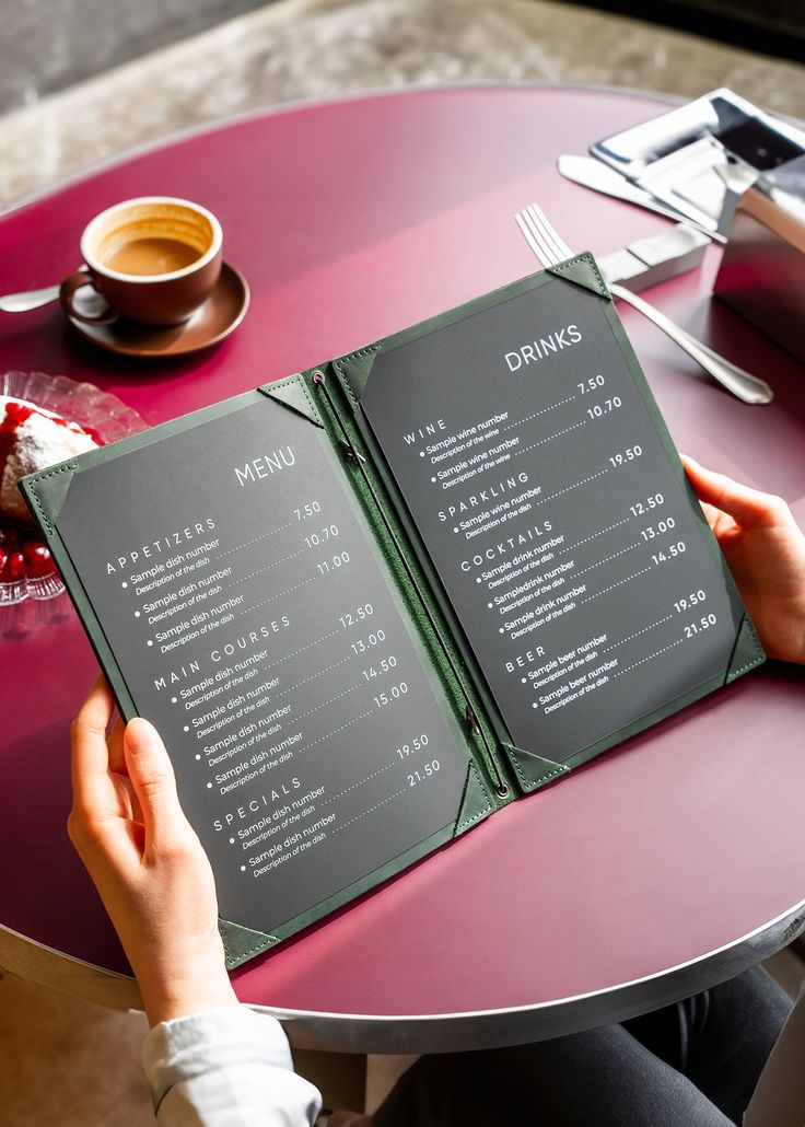 Leather Menu Card